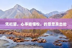 凭栏望，心事暗惺忪。的意思及出处