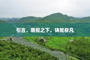 引言，藐视之下，铸就非凡