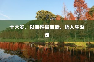 十六岁，以血性撞南墙，悟人生深浅