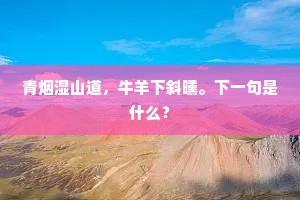 青烟湿山道，牛羊下斜曛。下一句是什么？