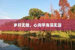 岁月无晚，心向学海深无涯