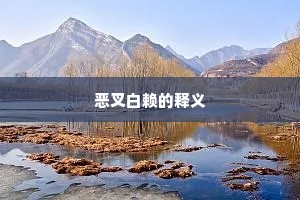 恶叉白赖的释义