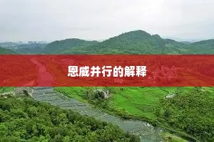 恩威并行的解释