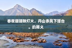 春夜珊瑚映灯火，丹山赤凤下瑶台。的释义