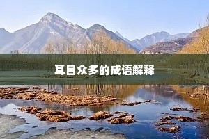 耳目众多的成语解释