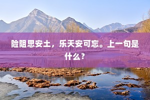 险阻思安土，乐天安可忘。上一句是什么？