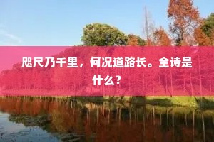 咫尺乃千里，何况道路长。全诗是什么？