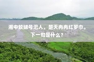 湘中蛟娣号汜人，楚天冉冉红罗巾。下一句是什么？