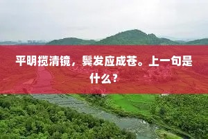 平明揽清镜，鬓发应成苍。上一句是什么？