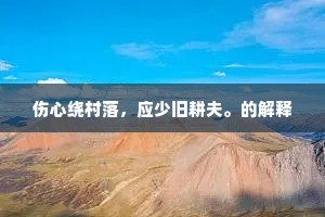伤心绕村落,应少旧耕夫。的解释 伤心绕村落,应少旧耕夫。的解释