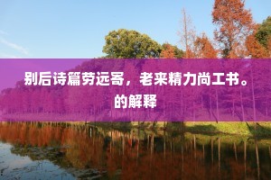 别后诗篇劳远寄，老来精力尚工书。的解释