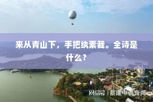 来从青山下，手把纨素裁。全诗是什么？