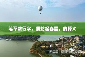 笔草数行字，瘦蛇起春雷。的释义