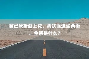 君已厌折湖上花，我犹驱迫坐两衙。全诗是什么？