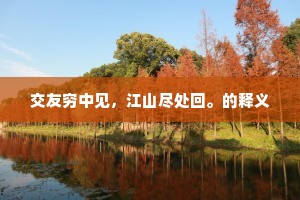 交友穷中见，江山尽处回。的释义