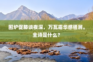 围炉促膝谈夜深，万瓦霜华感骚屑。全诗是什么？