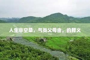 人生非空桑，气类父母由。的释义