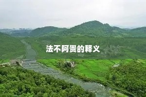 法不阿贵的释义