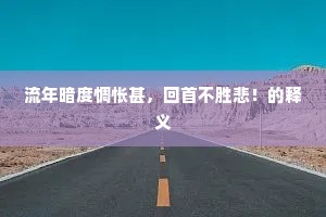 流年暗度惆怅甚，回首不胜悲！的释义