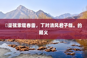 儘渠弦索辊春雷，丁对清风君子哉。的释义