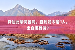 真仙此意何曾间，直到如今瞪眎人。出自哪首诗？