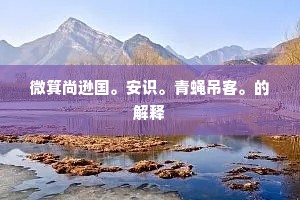 微箕尚逊国。安识。青蝇吊客。的解释