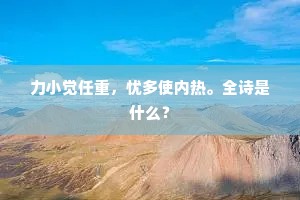 力小觉任重，忧多使内热。全诗是什么？