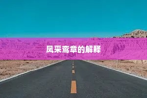 凤采鸾章的解释