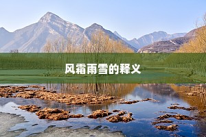 风霜雨雪的释义