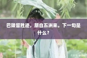 巴陵留胜迹，朋自五洲来。下一句是什么？