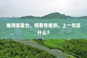 难得晨星合,相看各倦游。上一句是什么? 难得晨星合,相看各倦游。上一句是什么?