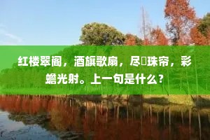 红楼翠阁，酒旗歌扇，尽捲珠帘，彩蟾光射。上一句是什么？