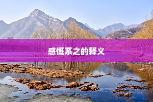 感慨系之的释义