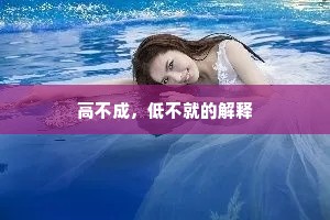 高不成，低不就的解释