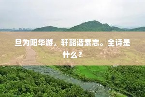旦为阳华游，轩豁谐素志。全诗是什么？