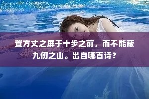 置方丈之屏于十步之前，而不能蔽九仞之山。出自哪首诗？