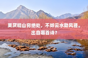 莫厌皖山穷绝处，不妨云水助风骚。出自哪首诗？