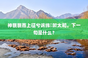 神藐藐而上征兮诉纬繣於太和。下一句是什么？