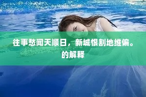 往事愁闻天顺日，新城恨割地维偏。的解释