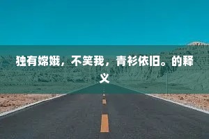 独有嫦娥，不笑我，青衫依旧。的释义