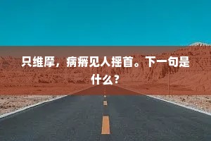 只维摩，病瘠见人摇首。下一句是什么？