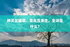 神灵出嘘吸，变化互来往。全诗是什么？