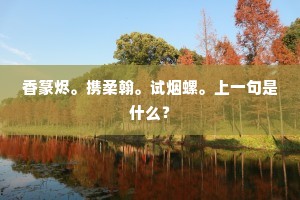 香篆烬。携柔翰。试烟螺。上一句是什么？