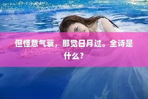 但怪意气衰，那觉日月过。全诗是什么？