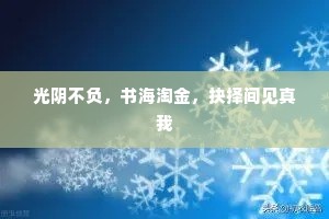 光阴不负，书海淘金，抉择间见真我