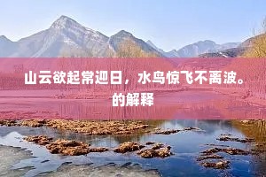 山云欲起常迎日，水鸟惊飞不离波。的解释