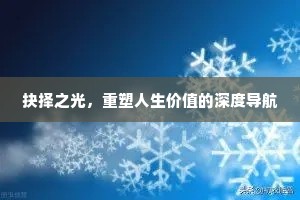 抉择之光，重塑人生价值的深度导航