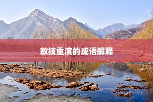 故技重演的成语解释