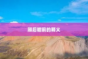 顾后瞻前的释义
