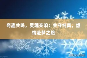 奇趣共鸣，灵魂交响：共守纯真，燃情赴梦之旅